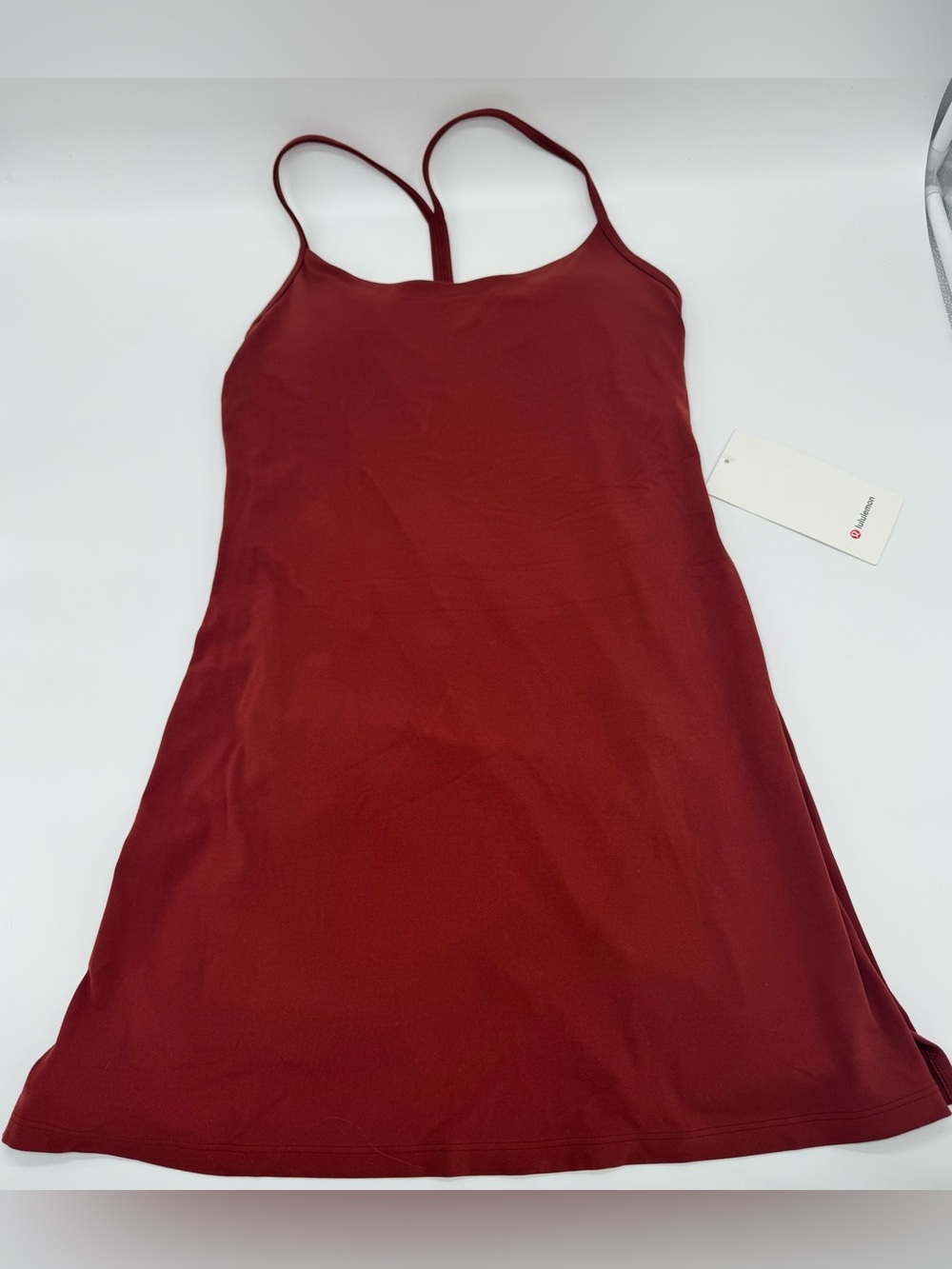 Lululemon Flow Y Dress NWT Size M, L Cranberry Charm Built-In Shorts Nulu RARE - Picture 3 of 12